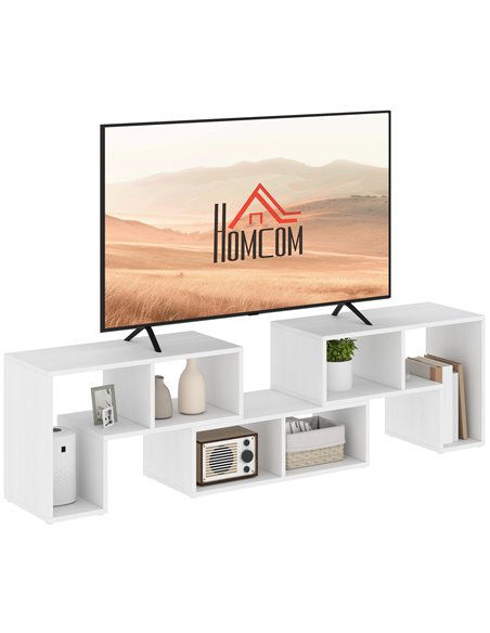 HOMCOM TV Stand for TVs up to 75 Inches, Free Combination TV Unit with Storage Shelves, Extendable Entertainment Centre for Livi - pic 101206 | FastDaddyshop