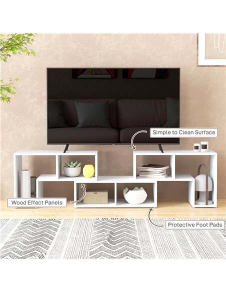 HOMCOM TV Stand for TVs up to 75 Inches, Free Combination TV Unit with Storage Shelves, Extendable Entertainment Centre for Livi - pic 101212 | FastDaddyshop