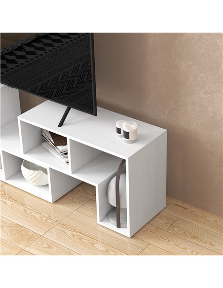 HOMCOM TV Stand for TVs up to 75 Inches, Free Combination TV Unit with Storage Shelves, Extendable Entertainment Centre for Livi - pic 101214 | FastDaddyshop