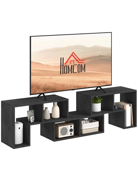 HOMCOM TV Stand for TVs up to 75 Inches, Free Combination TV Unit with Storage Shelves, Extendable Entertainment Centre for Livi - pic 101215 | FastDaddyshop