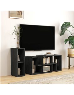 HOMCOM TV Stand for TVs up to 75 Inches, Free Combination TV Unit with Storage Shelves, Extendable Entertainment Centre for Livi 2