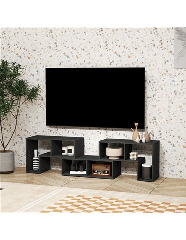 HOMCOM TV Stand for TVs up to 75 Inches, Free Combination TV Unit with Storage Shelves, Extendable Entertainment Centre for Livi