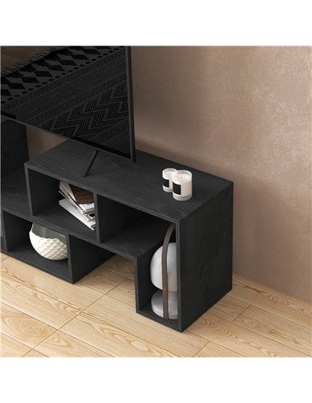 HOMCOM TV Stand for TVs up to 75 Inches, Free Combination TV Unit with Storage Shelves, Extendable Entertainment Centre for Livi - pic 101223 | FastDaddyshop