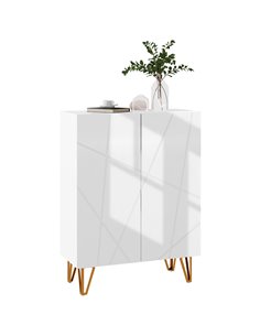 HOMCOM Narrow Shoe Storage Cabinet with Soft-Close Hinges and Adjustable Shelves for 15-20 Pairs of Shoes, White 837-469V80WT