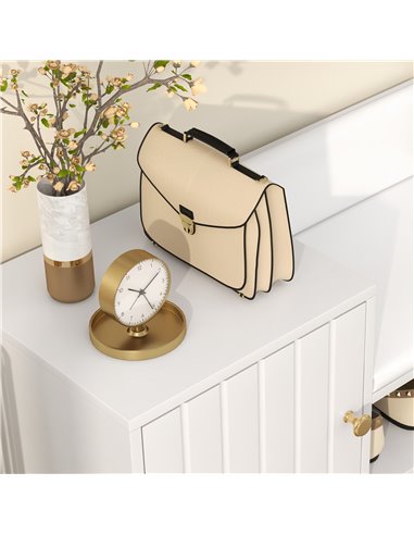HOMCOM Shoe Storage Unit, with Padded Seat - White 837-297V71WT