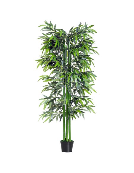 Outsunny 6ft Artificial Bamboo Tree Plant Greenary in A Pot for Home Office Planter 1.8M 844-196 - pic 101512 | FastDaddyshop