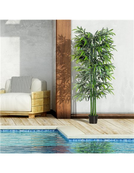 Outsunny 6ft Artificial Bamboo Tree Plant Greenary in A Pot for Home Office Planter 1.8M 844-196 - pic 101515 | FastDaddyshop