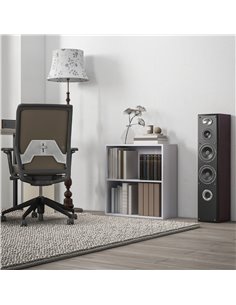 HOMCOM 2 Tier Bookshelf, Low Bookcase with Adjustable Shelf, 2 Compartments for Home Office, Living Room, Study, White 836-565V8 2