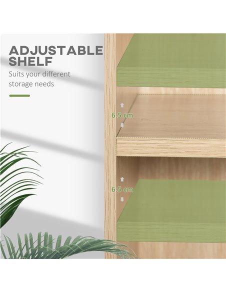 HOMCOM 2 Tier Bookshelf, Low Bookcase with Adjustable Shelf, 2 Compartments for Home Office, Living Room, Study, Natural 836-565 - pic 101713 | FastDaddyshop