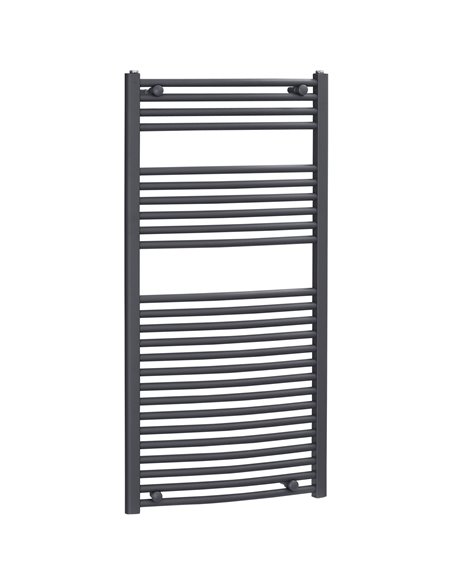 HOMCOM Curved Heated Towel Rail, Hydronic Bathroom Ladder Radiator Towel Warmer For Central Heating 600mm x 1200mm, Grey 850-227 - pic 101755 | FastDaddyshop