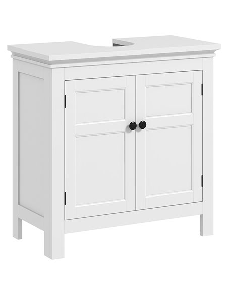 HOMCOM 15 x 20cm 'U' Cut Out Bathroom Storage Cabinet - White 834-719V00WT - pic 101863 | FastDaddyshop