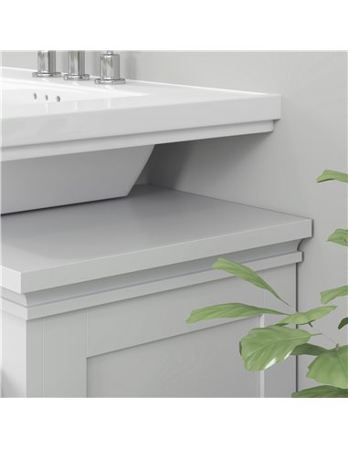 HOMCOM 15 x 20cm 'U' Cut Out Bathroom Storage Cabinet - White 834-719V00WT