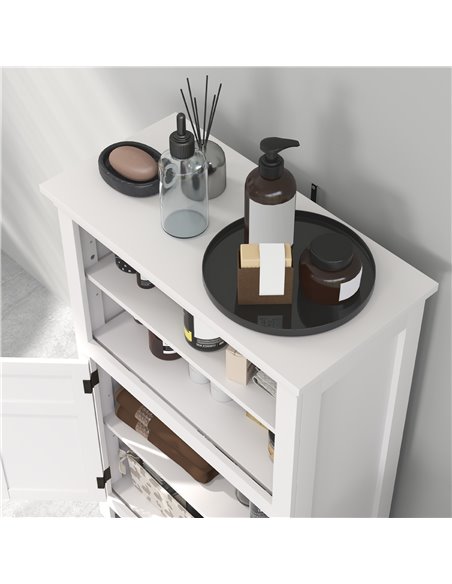 HOMCOM Multi-Storage Modern Bathroom Cabinet - White 834-718V00WT - pic 101878 | FastDaddyshop