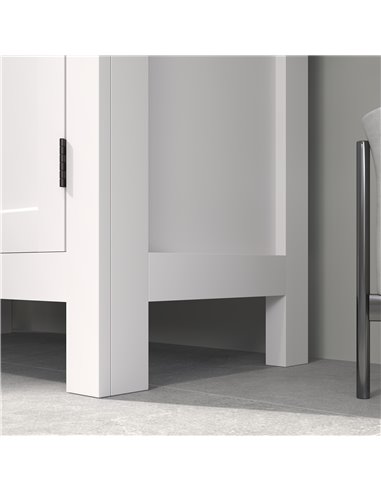 HOMCOM Multi-Storage Modern Bathroom Cabinet - White 834-718V00WT
