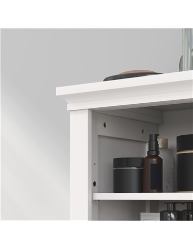 HOMCOM Multi-Storage Modern Bathroom Cabinet - White 834-718V00WT