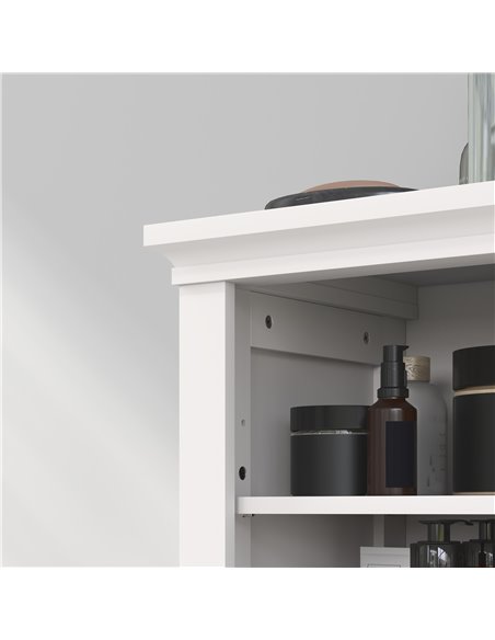 HOMCOM Multi-Storage Modern Bathroom Cabinet - White 834-718V00WT - pic 101880 | FastDaddyshop