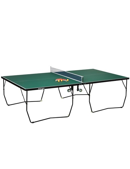 SPORTNOW 9FT Folding Table Tennis Table, with 8 Wheels, for Indoor Use - Green A90-333V00DG - pic 101926 | FastDaddyshop