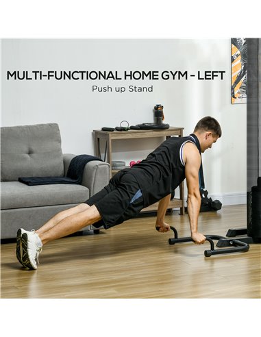 SPORTNOW Multi Gym Workout Station, Weight Machine with 65kg Weight Stack, Sit Up Bench, Push Up Stand, Dip Station A91-290V01BK