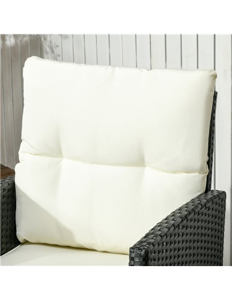 Outsunny 5 Seater Rattan Garden Furniture Set Wicker Sofa Armchairs Footstools and Glass Table Patio Rattan Sofa Sets with Cushi - pic 10199 | FastDaddyshop