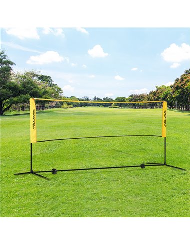 SPORTNOW 3m Badminton Net, Height Adjustable Outdoor Sports Net, with Carry Bag, for Tennis, Pickleball, Volleyball A95-008V00YL
