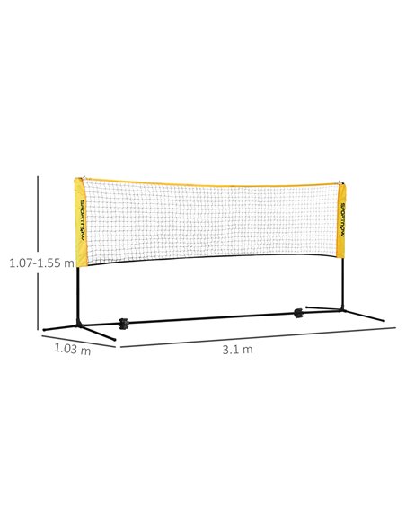 SPORTNOW 3m Badminton Net, Height Adjustable Outdoor Sports Net, with Carry Bag, for Tennis, Pickleball, Volleyball A95-008V00YL - pic 101991 | FastDaddyshop
