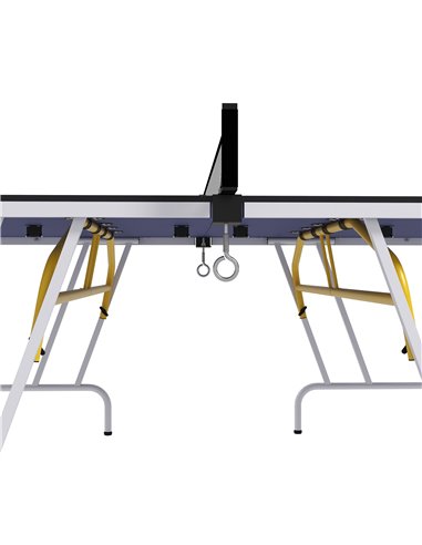 SPORTNOW 9FT Foldable Table Tennis Table, with Cover, Net, Paddles, Balls - Blue A90-352V01BU