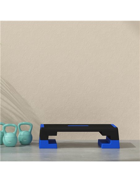 SPORTNOW 15cm/20cm/25cm Exercise Stepper for Home Workout, Aerobic Step Platform - Blue A90-355V00BU - pic 102022 | FastDaddyshop