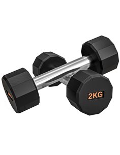 SPORTNOW 2 x 2kg Dumbbells Weights Set with 12-Sided Shape and Non-Slip Grip for Men Women Home Gym Workout A91-343V00OG