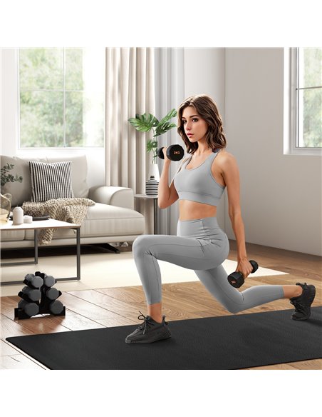 SPORTNOW 2 x 2kg Dumbbells Weights Set with 12-Sided Shape and Non-Slip Grip for Men Women Home Gym Workout A91-343V00OG - pic 102062 | FastDaddyshop