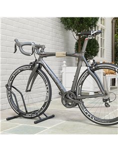 SPORTNOW Portable Bike Floor Stand, Freestanding Bike Rack for 16"-29" Kid's/Mountain/Road Bikes Home Garages Use AA0-097V00BK 2