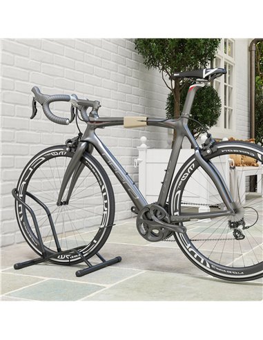 SPORTNOW Portable Bike Floor Stand, Freestanding Bike Rack for 16"-29" Kid's/Mountain/Road Bikes Home Garages Use AA0-097V00BK