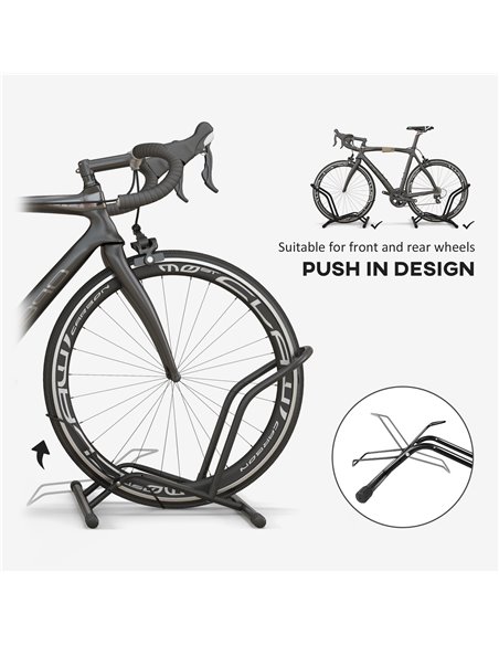 SPORTNOW Portable Bike Floor Stand, Freestanding Bike Rack for 16"-29" Kid's/Mountain/Road Bikes Home Garages Use AA0-097V00BK - pic 102073 | FastDaddyshop