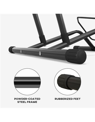 SPORTNOW Portable Bike Floor Stand, Freestanding Bike Rack for 16"-29" Kid's/Mountain/Road Bikes Home Garages Use AA0-097V00BK