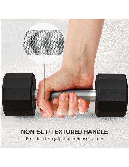 SPORTNOW 2 x 4kg Dumbbells Weights Set with 12-Sided Shape and Non-Slip Grip for Men Women Home Gym Workout A91-343V01OG - pic 102084 | FastDaddyshop