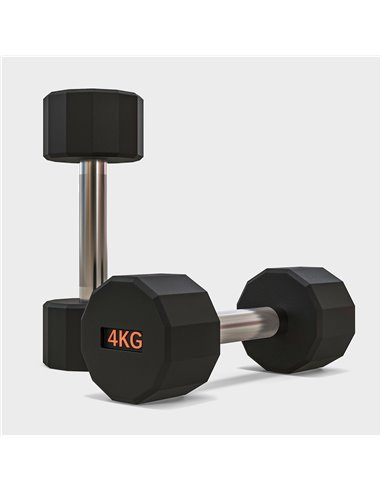 SPORTNOW 2 x 4kg Dumbbells Weights Set with 12-Sided Shape and Non-Slip Grip for Men Women Home Gym Workout A91-343V01OG