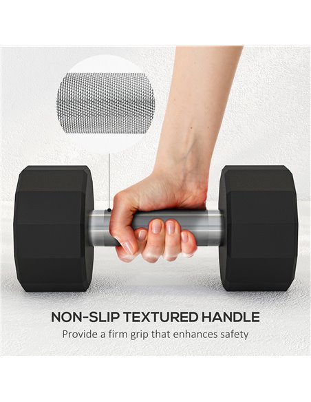 SPORTNOW 2 x 12kg Dumbbells Weights Set with 12-Sided Shape and Non-Slip Grip for Men Women Home Gym Workout A91-343V06OG - pic 102093 | FastDaddyshop