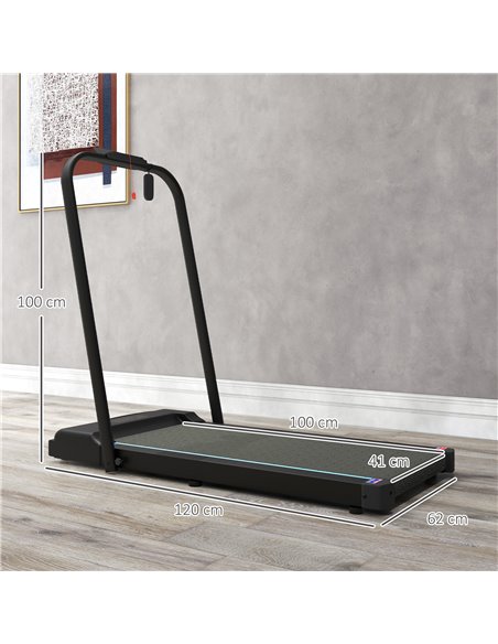 SPORTNOW 2.5HP Walking Pad, 1-6km/h Folding Treadmill with Remote Control and LED Display for Home Gym Office, Blue A90-365V70BU - pic 102099 | FastDaddyshop