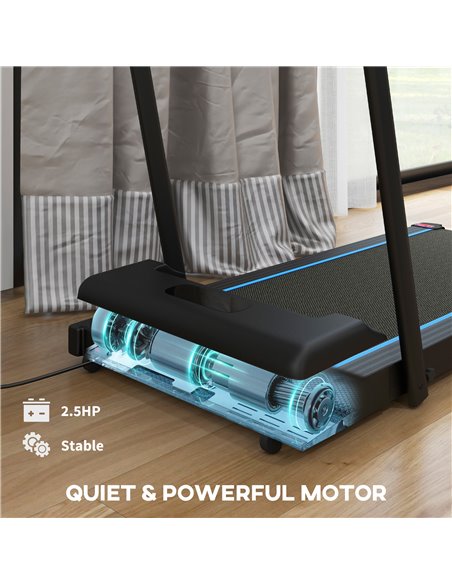 SPORTNOW 2.5HP Walking Pad, 1-6km/h Folding Treadmill with Remote Control and LED Display for Home Gym Office, Blue A90-365V70BU - pic 102100 | FastDaddyshop