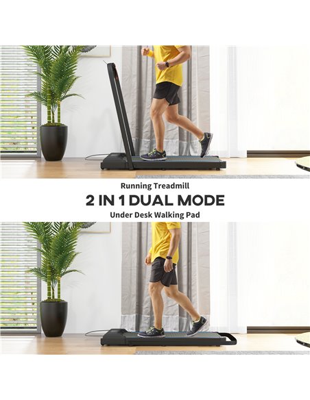 SPORTNOW 2.5HP Walking Pad, 1-6km/h Folding Treadmill with Remote Control and LED Display for Home Gym Office, Blue A90-365V70BU - pic 102101 | FastDaddyshop
