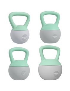 SPORTNOW 4kg/6kg/8kg/10kg Soft Kettlebell, Kettle Bell with Non-Slip Handle, for Home Gym, Strength Training, Cardio - Grey and 