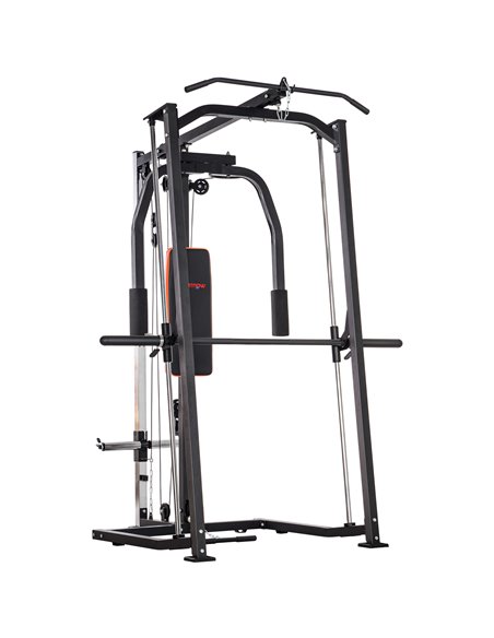 SPORTNOW 3 In 1 Smith Machine with Dual Cable Pulley System, Chest Press Station, 17-Level Squat Rack and Barbell Bar A91-321V00 - pic 102115 | FastDaddyshop