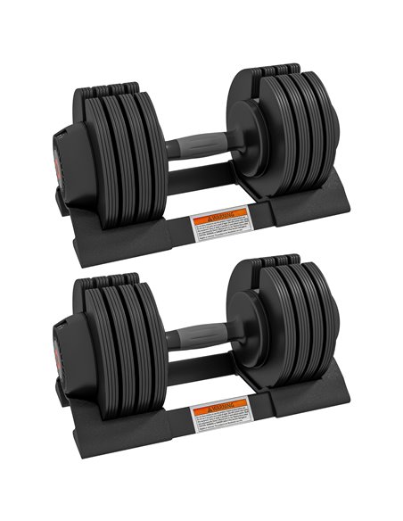 SPORTNOW 2 x 20KG Adjustable Dumbbells Set, 4-in-1 Weights Set with Storage Tray and Non-Slip Handle, Home Gym Fitness Equipment - pic 102151 | FastDaddyshop