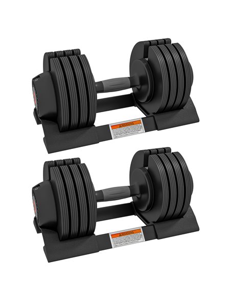 SPORTNOW 2 x 24KG Adjustable Dumbbells Set, 4-in-1 Weights Set with Storage Tray and Non-Slip Handle, Home Gym Fitness Equipment - pic 102160 | FastDaddyshop