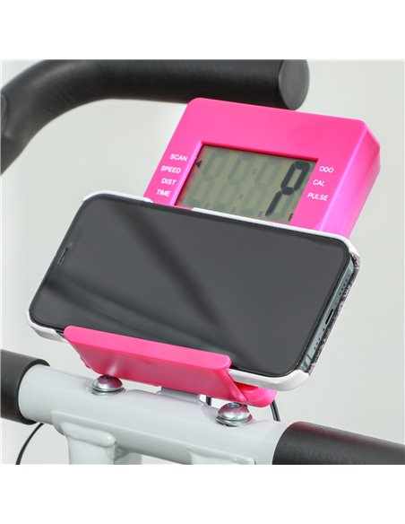 SPORTNOW Folding and Quiet Exercise Bike with 8-Level Magnetic Resistance and Heart Rate Sensor, for Home Gym, Pink and White A9 - pic 102177 | FastDaddyshop