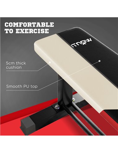 SPORTNOW Flat Weight Bench, 300KG Weight Capacity Workout Bench with Dumbbell Rack A91-337V00BK