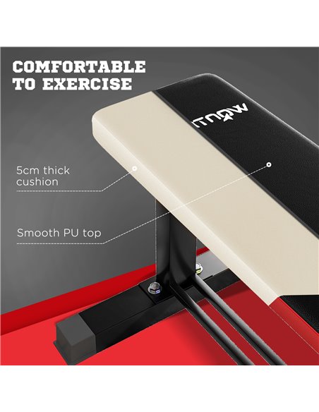 SPORTNOW Flat Weight Bench, 300KG Weight Capacity Workout Bench with Dumbbell Rack A91-337V00BK - pic 102229 | FastDaddyshop