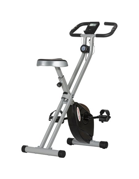 SPORTNOW Folding and Quiet Exercise Bike with 8-Level Magnetic Resistance and Heart Rate Sensor, for Home Gym, Black and Grey A9 - pic 102241 | FastDaddyshop