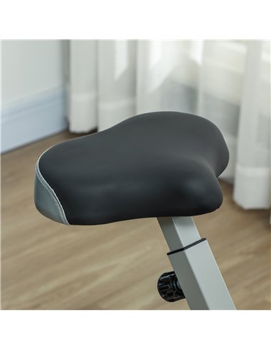 SPORTNOW Folding and Quiet Exercise Bike with 8-Level Magnetic Resistance and Heart Rate Sensor, for Home Gym, Black and Grey A9