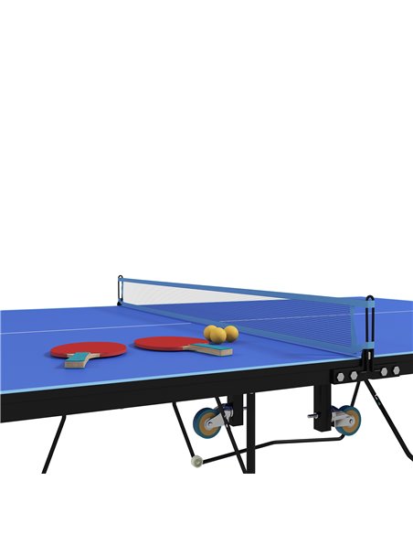 SPORTNOW 9FT Folding Table Tennis Table, with 8 Wheels, for Indoor Use - Blue A90-333V00BU - pic 102257 | FastDaddyshop