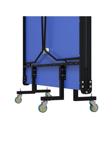 SPORTNOW 9FT Folding Table Tennis Table, with 8 Wheels, for Indoor Use - Blue A90-333V00BU